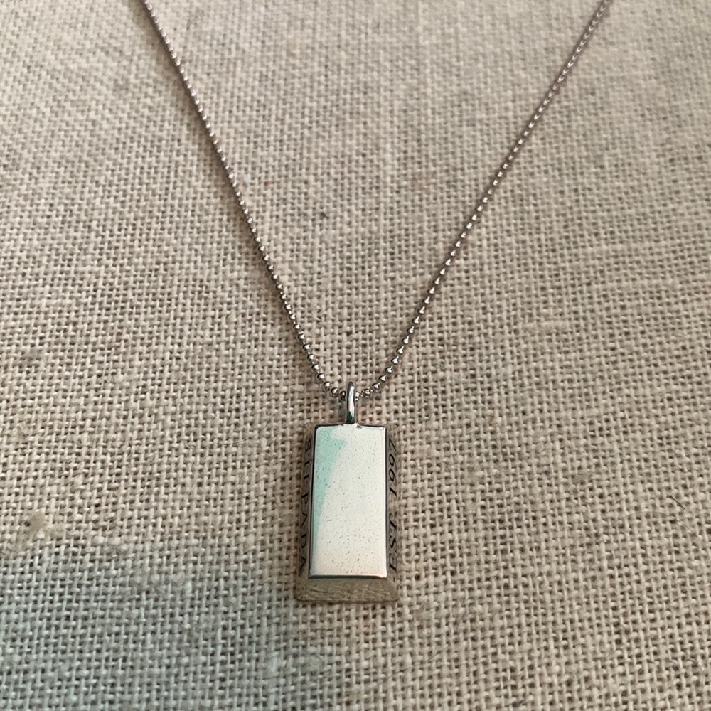 Sterling Silver Bar Necklace